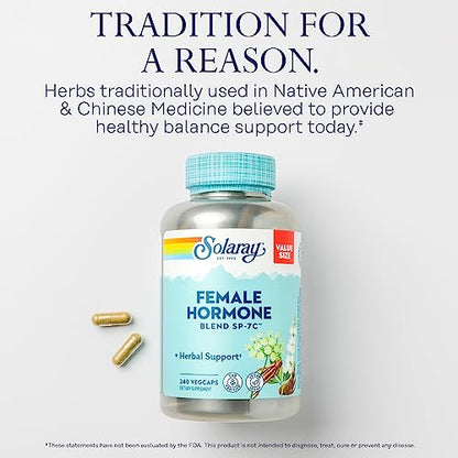 Solaray Female Hormone Blend SP-7C, Herbal Support Hormonal Balance for Women SOLARAYBuy Supplements Australia