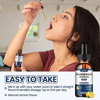 (2 Pack) Magnesium Glycinate, Citrate, Malate Liquid Drops-Triple Magnesium Complex dilibBuy Supplements Australia