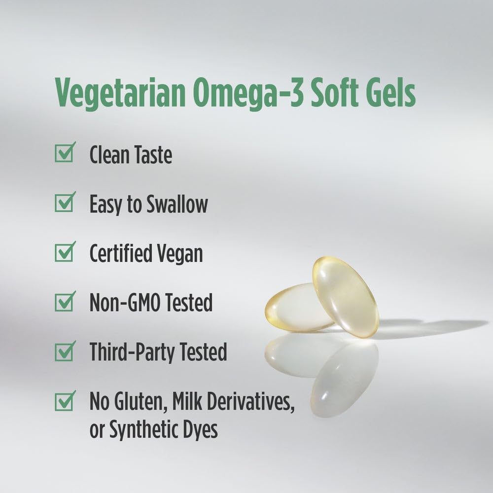 Nordic Naturals Algae DHA - 60 Soft Gels - 500 mg Omega-3 DHA - Certified Vegan Algae Oil - Plant-Based DHA - Brain, Eye & Nervous System Support - Non-GMO - 30 Servings Nordic NaturalsBuy Supplements Australia