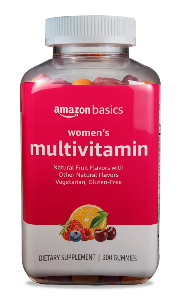 Amazon Basics Women's Multivitamin, Mixed Berry Flavor, Vegetarian & Gluten-Free, 300 Gummies Amazon BasicsBuy Supplements Australia