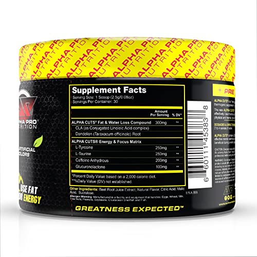 Alpha Pro Nutrition Alpha Cuts Fat Burner Thermogenic Men Women Pre Cardio Workout Alpha Pro NutritionBuy Supplements Australia