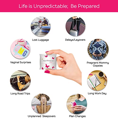 to-Go Panty Kit Includes 4 Items Seamless Thong Underwear Fresh Wipe Pantyliner & Washbag Travel Panty FreshBuy Supplements Australia