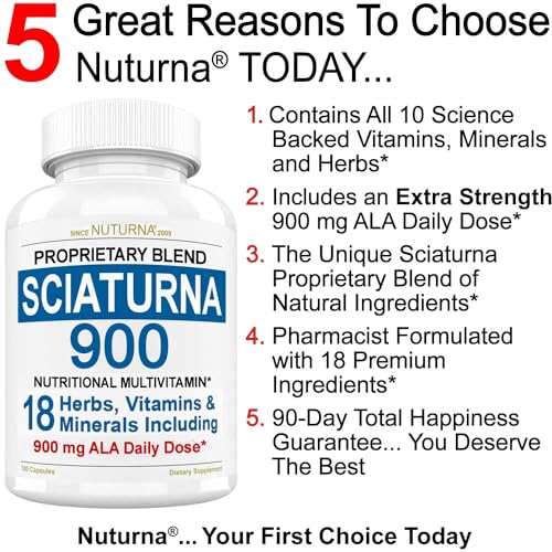 Sciatica Supplement with 900 mg Alpha Lipoic Acid - Sciatic Nerve Support NuturnaBuy Supplements Australia