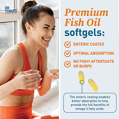 Dr. Tobias Omega 3 Fish Oil, 800 mg EPA 600 mg DHA Omega 3 Supplement for Heart Dr. TobiasBuy Supplements Australia