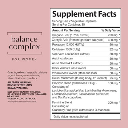 Balance Complex Vaginal Health Dietary Supplement, 60 Capsules Instant BrandsBuy Supplements Australia