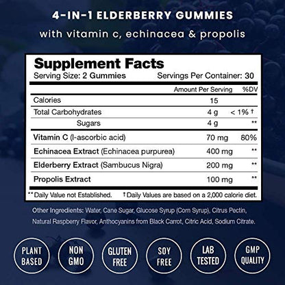 NutraChamps Elderberry Gummies with Vitamin C, Propolis & Echinacea NutraChampsBuy Supplements Australia