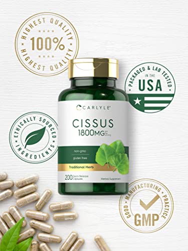 Carlyle Cissus Quadrangularis 1800mg | 200 Capsules | Traditional Herb Extract CarlyleBuy Supplements Australia