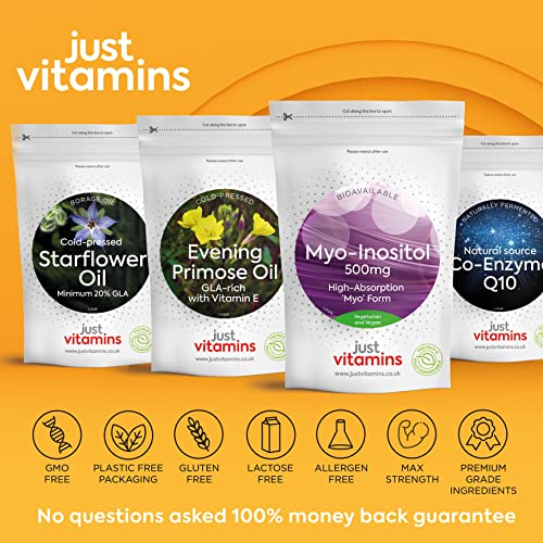 Myo-Inositol Capsules - 500mg x90 Capsules - Pure Premium Quality Myo Inositol Vitamin Just VitaminsBuy Supplements Australia