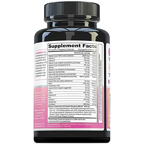 Vitauthority Multivitamin for Women Women’s Daily Multi-Vitamin Supplement with DIM, Iodine, Ashwagandha Supports Youthful Complexion Vitauthority