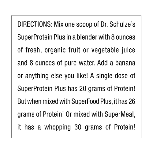 Dr. Schulze's | SuperProtein Plus | 100% Plant Protein Concentrate | Organic Powder Mix Dr. Schulze'sBuy Supplements Australia