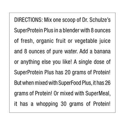 Dr. Schulze's | SuperProtein Plus | 100% Plant Protein Concentrate | Organic Powder Mix Dr. Schulze'sBuy Supplements Australia