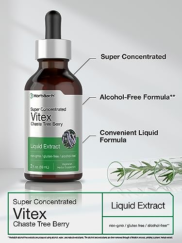 Vitex Berry Chasteberry Extract | 2 fl oz | Super Concentrated | Alcohol Free Chaste Tree HorbäachBuy Supplements Australia