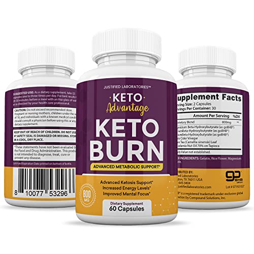 (2 Pack) Keto Advantage Keto Burn Pills Includes Apple Cider Vinegar goBHB Exogenous Justified LaboratoriesBuy Supplements Australia