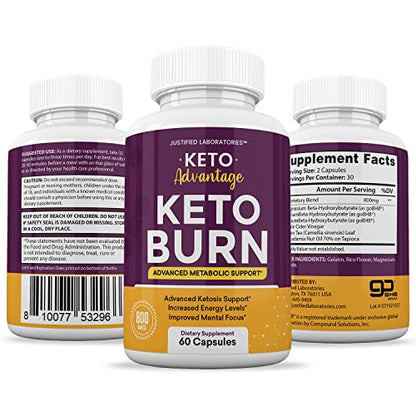 (2 Pack) Keto Advantage Keto Burn Pills Includes Apple Cider Vinegar goBHB Exogenous Justified LaboratoriesBuy Supplements Australia