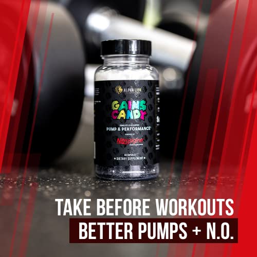 ALPHA LION Gains Candy, Supplement Pills for Muscle Pump & Blood Flow, Nitric Oxide ALPHA LIONBuy Supplements Australia