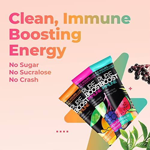 Pureboost Immune Clean Energy Drink Mix: Immunity Supplement with Elderberry PureboostBuy Supplements Australia