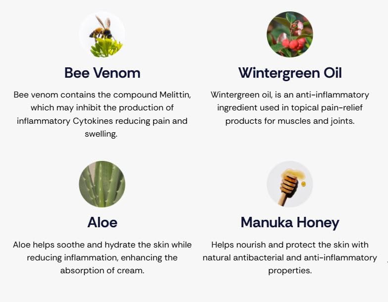 BeeReliefXL Maximum Strength Premium Joint Cream with Real USA Bee Venom, Daily Joint & Muscle Care, Fast-Acting BeeReliefXLBuy Supplements Australia