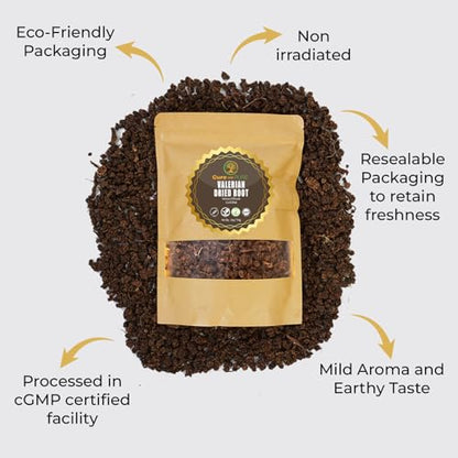 Cure wid Pure Organic Valerian Root Tea - Cut,Sifted & Non-Irradiated Valerian Tea Promotes Cure wid PureBuy Supplements Australia