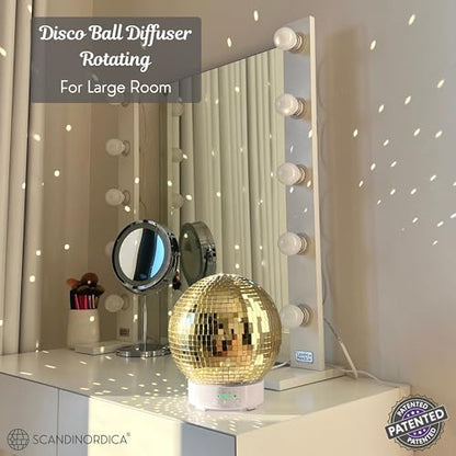 Disco Ball Diffuser Rotating - 300 ML Mirror Ball Oil Diffuser, Essential Oils Diffusers for Home SCANDINORDICABuy Supplements Australia