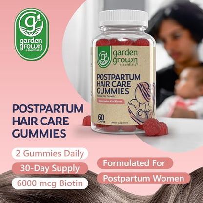 Womens Postpartum Hair Loss Gummies - Formuated for Postnatal Hair Care, Growth Garden Grown EssentialsBuy Supplements Australia