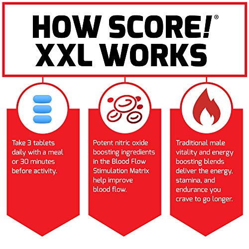 FORCE FACTOR Score! XXL, 3-Pack, Nitric Oxide Booster Supplement for Men with L Force FactorBuy Supplements Australia