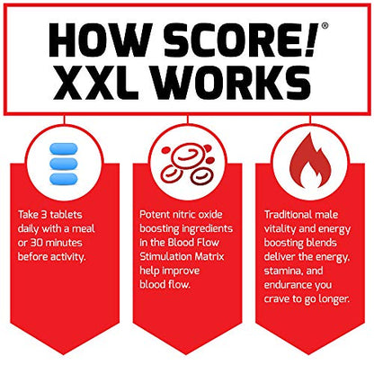 FORCE FACTOR Score! XXL, 3-Pack, Nitric Oxide Booster Supplement for Men with L Force FactorBuy Supplements Australia