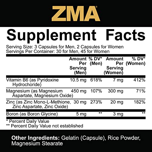 5% Nutrition Core ZMA (with Boron) | Promotes Recovery by Restoring Levels of Zinc, Magnesium & Vitamin B-6 (90 Capsules) 5% NutritionBuy Supplements Australia