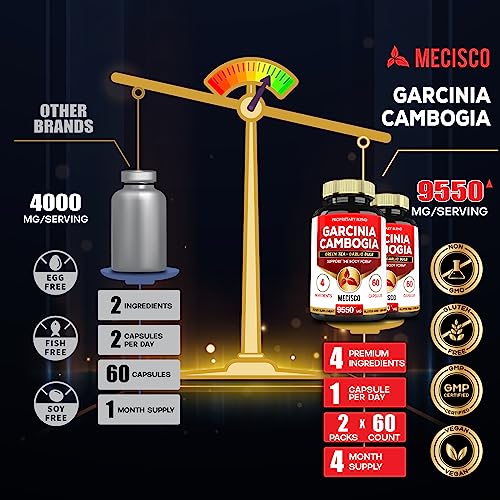 Garcinia Cambogia 9550mg - 4 Month Supply - Supplement for Men and Women - A Natural MeciscoBuy Supplements Australia