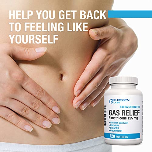 P Puregen Labs Extra Strength Gas Relief Softgels with Simethicone 125 mg P Puregen LabsBuy Supplements Australia