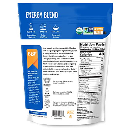 BetterBody Foods Organic Energy Blend, Plant-Based Natural Energy, Gluten-free, Non-GMO BetterBody FoodsBuy Supplements Australia