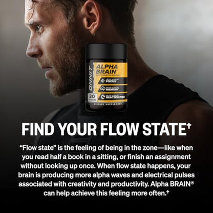 ONNIT Alpha Brain Nootropic Capsules for Men & Women, IGEN Non-GMO Tested Memory, Focus & Mental Clarity, with L-Theanine and Vitamin B6, 90 Count Each, Pack of 4 (360 Capsules) ONNITBuy Supplements Australia