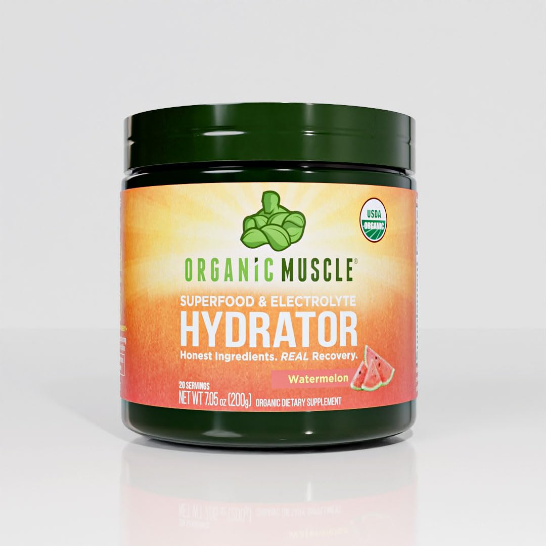 Organic Muscle Hydrator | Natural Electrolyte Powder for Peak Performance & Recovery - Watermelon Flavor, 20 Servings Organic MuscleBuy Supplements Australia