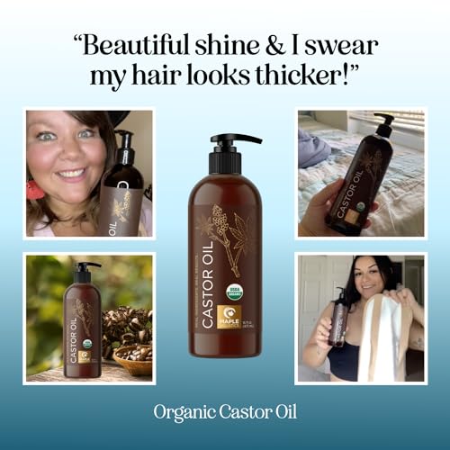 Hexane Free Organic Castor Oil - USDA Organic Castor Oil for Body Detox Hair Growth & Skin Care Maple HolisticsBuy Supplements Australia
