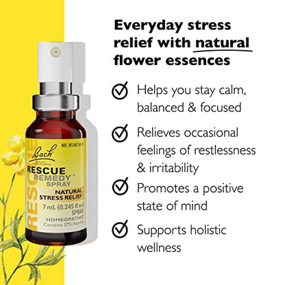 Day & Night Bundle, Bach RESCUE REMEDY Spray, Natural Stress Relief [and] RESCUE SLEEP Spray RESCUEBuy Supplements Australia
