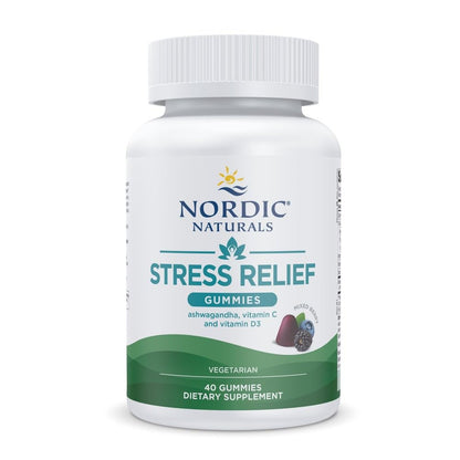 Nordic Naturals Stress Relief Gummies, Mixed Berry, 40 Gummy Supplements, Supports Daily Mood and Immune System Health, Non-GMO, Vegetarian, 20 Servings Nordic NaturalsBuy Supplements Australia