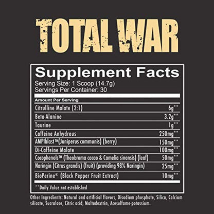 REDCON1 Total War Preworkout - Contains 320mg of Caffeine from Green Tea, Juniper REDCON1Buy Supplements Australia