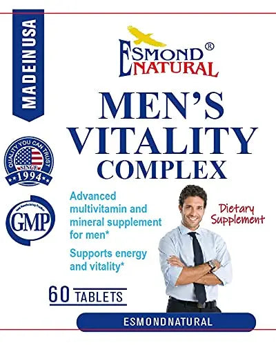 Esmond Natural: Men's Vitality Complex (Advanced Multivitamin and Mineral Supplement for Men. Supports Energy and Vitality) Esmond NaturalBuy Supplements Australia