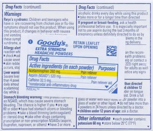Goody's Extra Strength Powders | Fast Pain Relief | Aspirin & Caffeine | 24 Count Goody'sBuy Supplements Australia