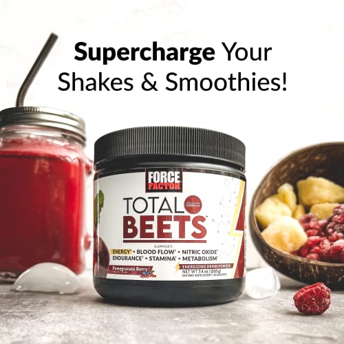 Force Factor Total Beets Energy Drink Mix, Superfood Beet Root Powder with Nitrates Force FactorBuy Supplements Australia