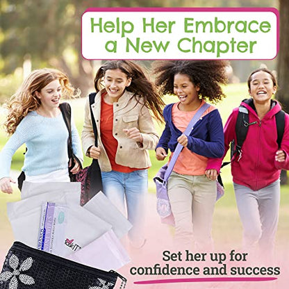 First Period Kit To-go! - Organic Biodegradable Tween Pads & Liner - Period Bags for Teen Girls Be Prepared. Period.Buy Supplements Australia