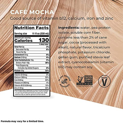 Evolve Plant Based Protein Shake, Café Mocha, 20g Vegan Protein, Dairy Free, No Artificial EvolveBuy Supplements Australia