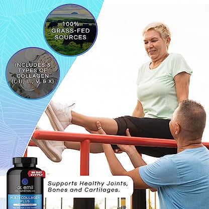 DR EMIL NUTRITION Multi Collagen Pills - 180 Capsules - Collagen Supplements to Support DR EMIL NUTRITIONBuy Supplements Australia
