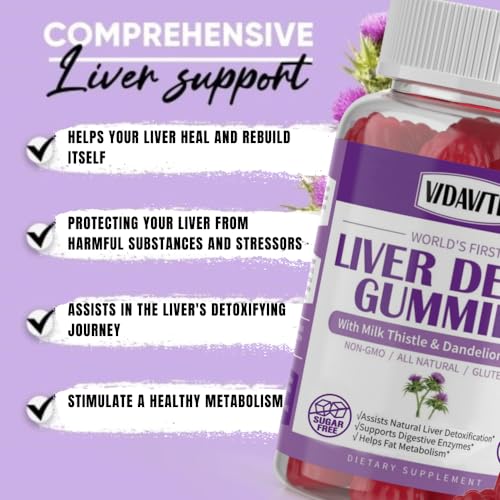 VIDAVITE Sugar-Free Liver Cleanse Detox & Repair Gummies — 1500mg Silymarin Milk VIDAVITEBuy Supplements Australia