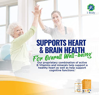 1 Body Vitamin B Complex – 5-MTHF Folate with B1, B2, B5, B6