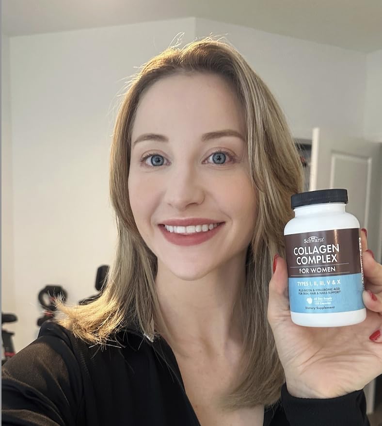 Multi Collagen Pills for Women (Types I II III V X) with Vitamin C Hyaluronic Acid Biotin BioSchwartzBuy Supplements Australia