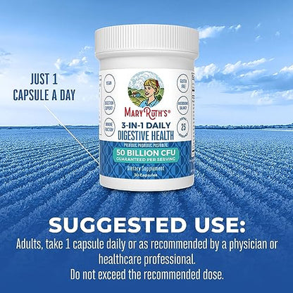 Mary Ruth's 3 in 1 Digestive Health Probiotic, 30 CT MaryRuth OrganicsBuy Supplements Australia