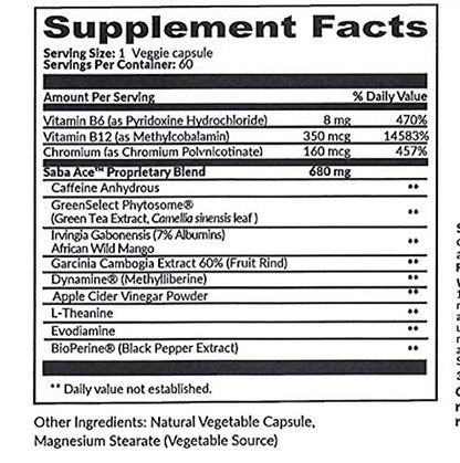 Saba ACE™- Weight Management, Suppress Hunger, Boost Energy, Enhance Mood SabaBuy Supplements Australia