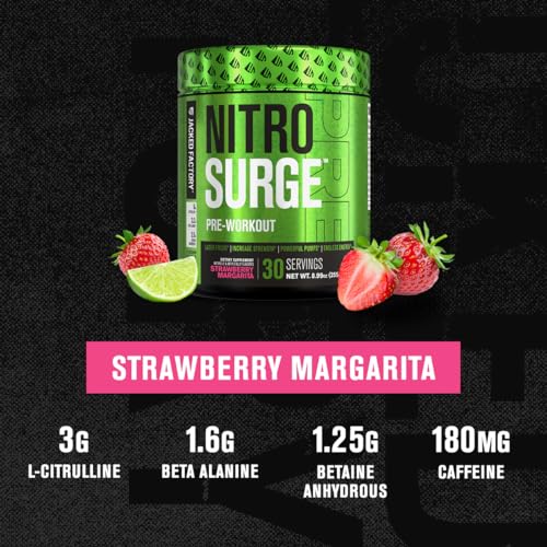 NITROSURGE Pre Workout Supplement - Endless Energy, Instant Strength Gains Jacked FactoryBuy Supplements Australia