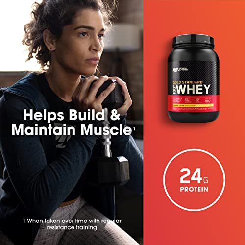 Optimum Nutrition Gold Standard 100% Whey Protein Powder, Banana Cream, 2 Pound Optimum NutritionBuy Supplements Australia