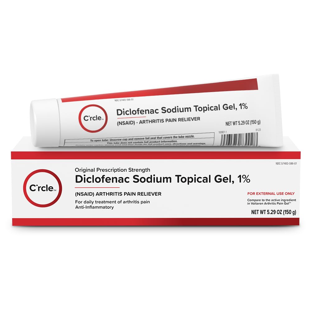 Diclofenac Sodium Gel 1% 150g Effective Arthritis Pain Reliever - Prescription Strength Anti-Inflammatory Gel - Extra Strength Arthritis Cream for Daily Use - Get Over-The-Counter Relief(1Pack) C'rcleBuy Supplements Australia